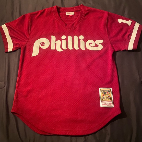 Mitchell and Ness Philadelphia Phillies Darren Daulton Batting Jersey - Picture 1 of 2